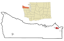 Clallam County Washington Incorporated and Unincorporated areas Sequim Highlighted